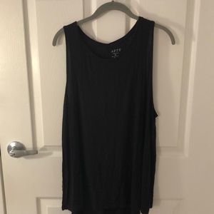 Long black tank top